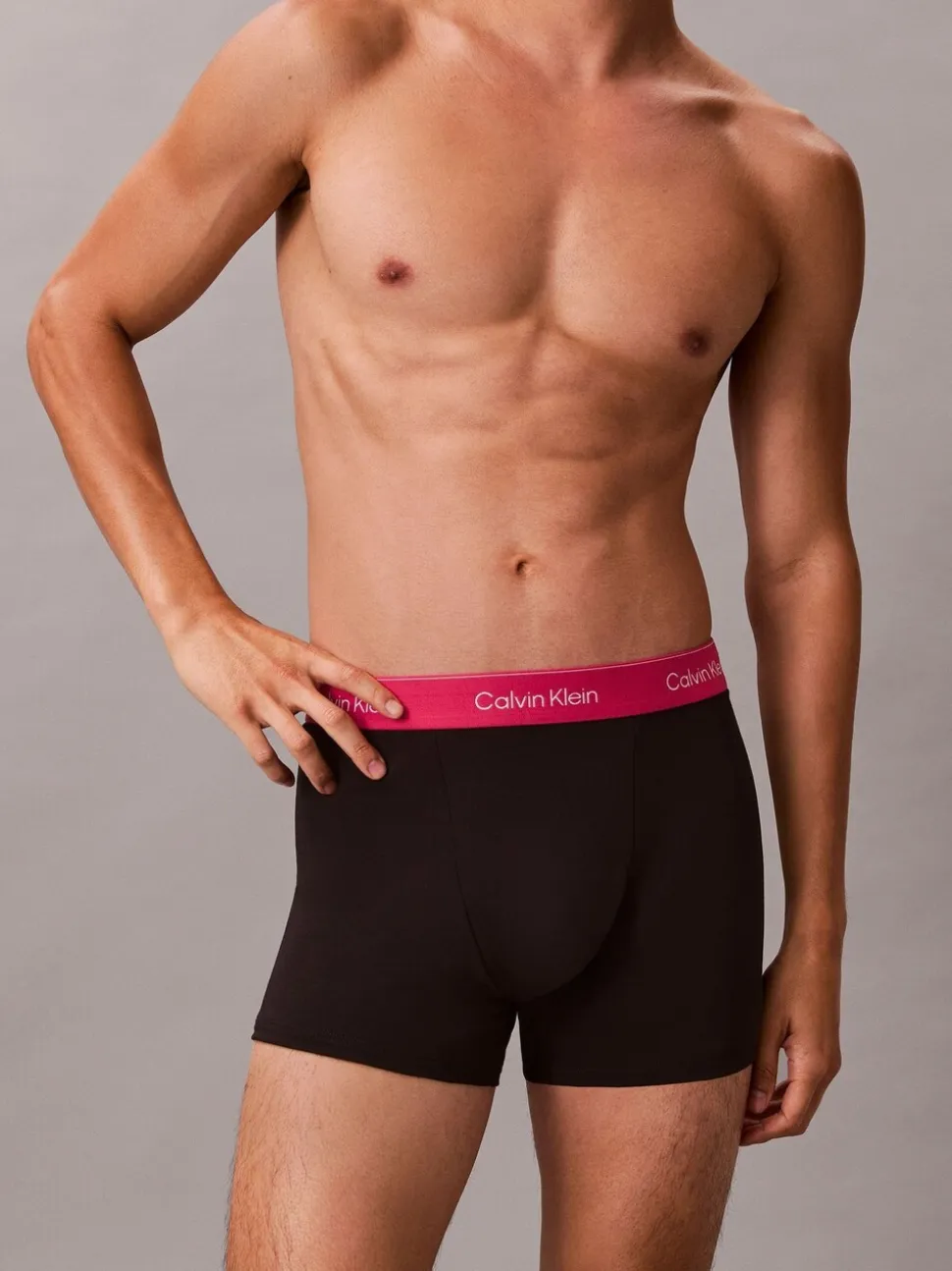 Calvin Klein Black Relaxed Dart Icon Cotton Stretch Trunks 3 Pack