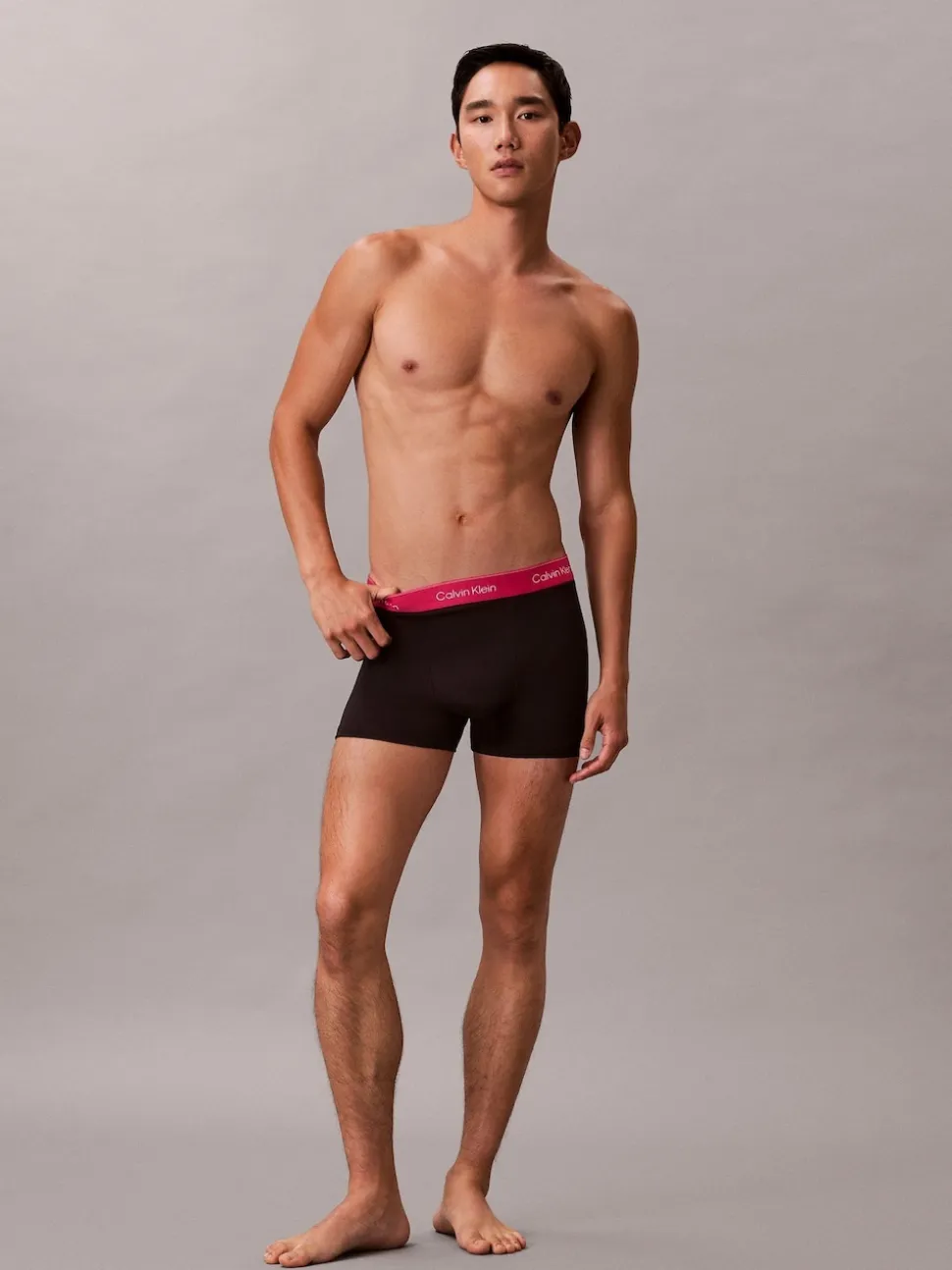 Calvin Klein Black Relaxed Dart Icon Cotton Stretch Trunks 3 Pack