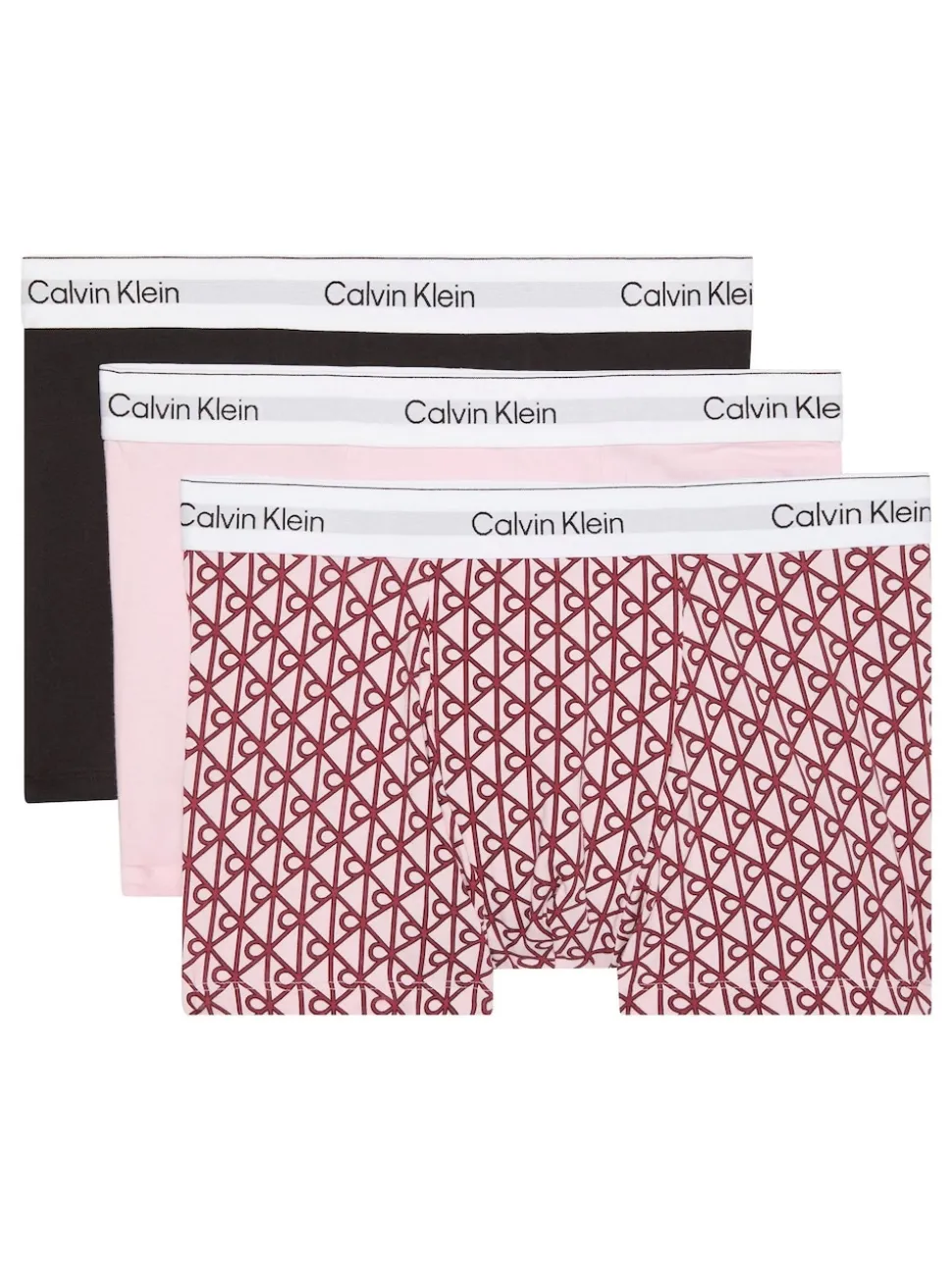 Calvin Klein Black Relaxed Dart Icon Cotton Stretch Trunks 3 Pack