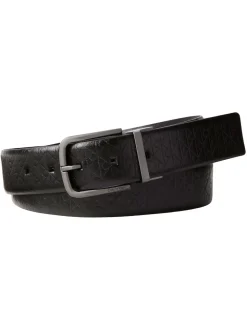 Calvin Klein Black Reversible Twist Buckle Belt
