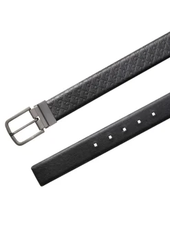 Calvin Klein Black Reversible Twist Buckle Belt