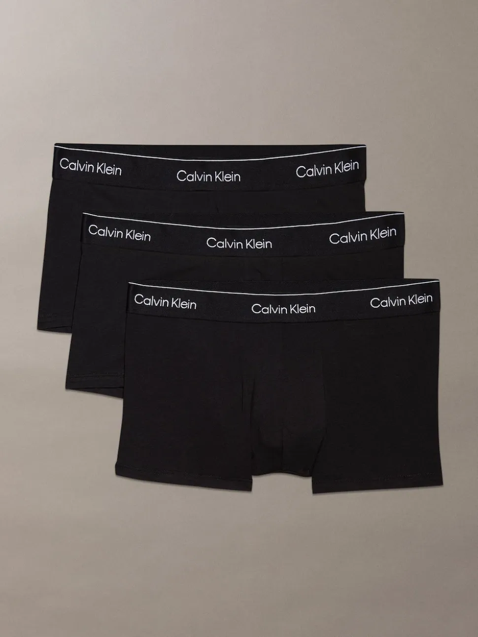 Calvin Klein Black Tonal Icon Cotton Stretch Low Rise Boxer Trunks 3 Pack