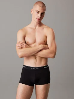 Calvin Klein Black Tonal Icon Cotton Stretch Low Rise Boxer Trunks 3 Pack