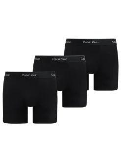 Calvin Klein Black Tonal Icon Cotton Stretch Boxer Briefs 3 Pack