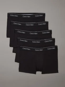 Calvin Klein Black Tonal 5 Pack Icon Cotton Stretch Boxer Trunks 5 Pack