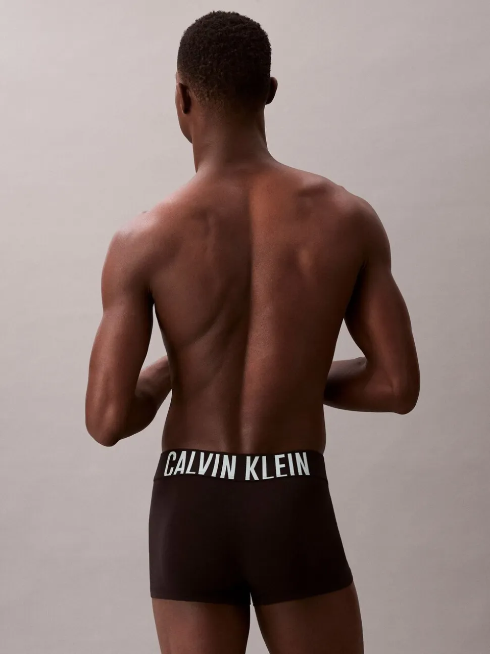 Calvin Klein Black Tonal/Blue Band Intense Power Stretch Boxer Trunks 3 Pack