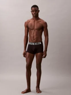 Calvin Klein Black Tonal/Blue Band Intense Power Stretch Boxer Trunks 3 Pack