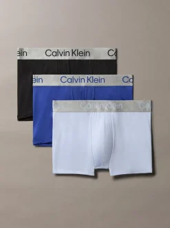 Calvin Klein Black/Blue Micro Stretch Boxer Briefs 3 Pack