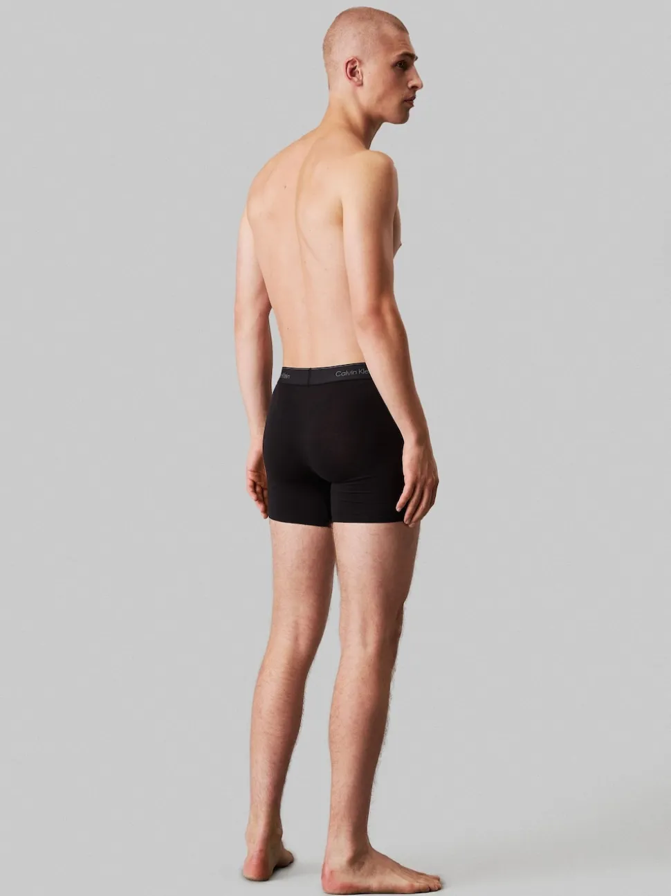 Calvin Klein Black/Blue Tonal Icon Cotton Stretch Boxer Briefs 3 Pack