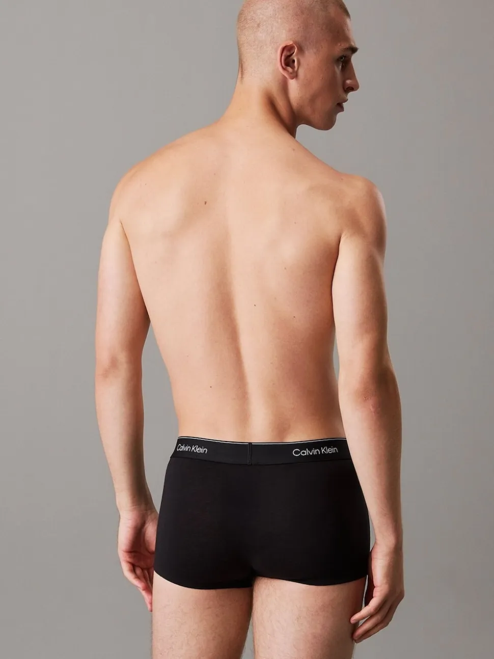 Calvin Klein Black/Blue Tonal Icon Cotton Stretch Low Rise Boxer Trunks 3 Pack