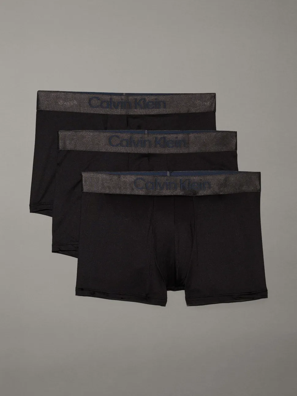 Calvin Klein Black/Brown Band Micro Stretch Boxer Briefs 3 Pack