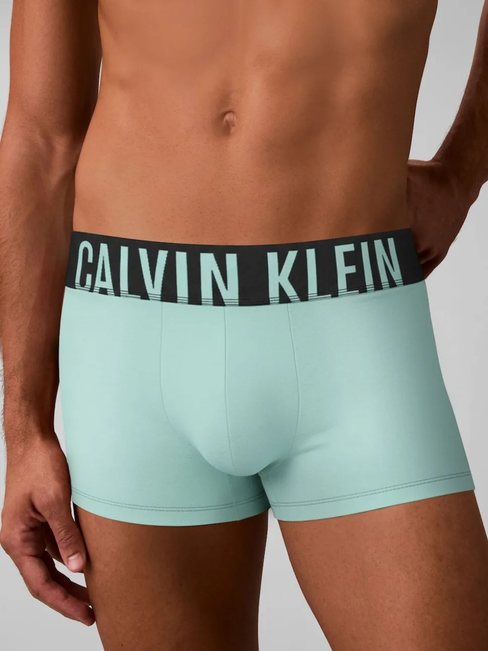 Calvin Klein Black/Turquoise/Grey Intense Power Stretch Boxer Trunks 3 Pack