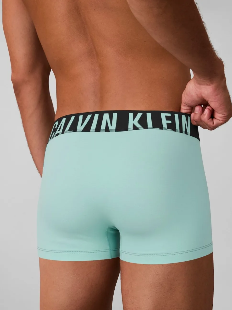 Calvin Klein Black/Turquoise/Grey Intense Power Stretch Boxer Trunks 3 Pack
