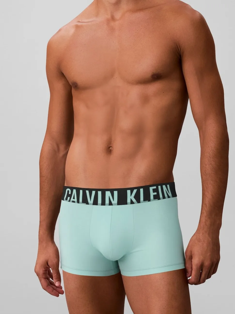 Calvin Klein Black/Turquoise/Grey Intense Power Stretch Boxer Trunks 3 Pack