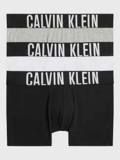 Calvin Klein Black/White/Grey Intense Power Stretch 3 Pack Boxer Trunks