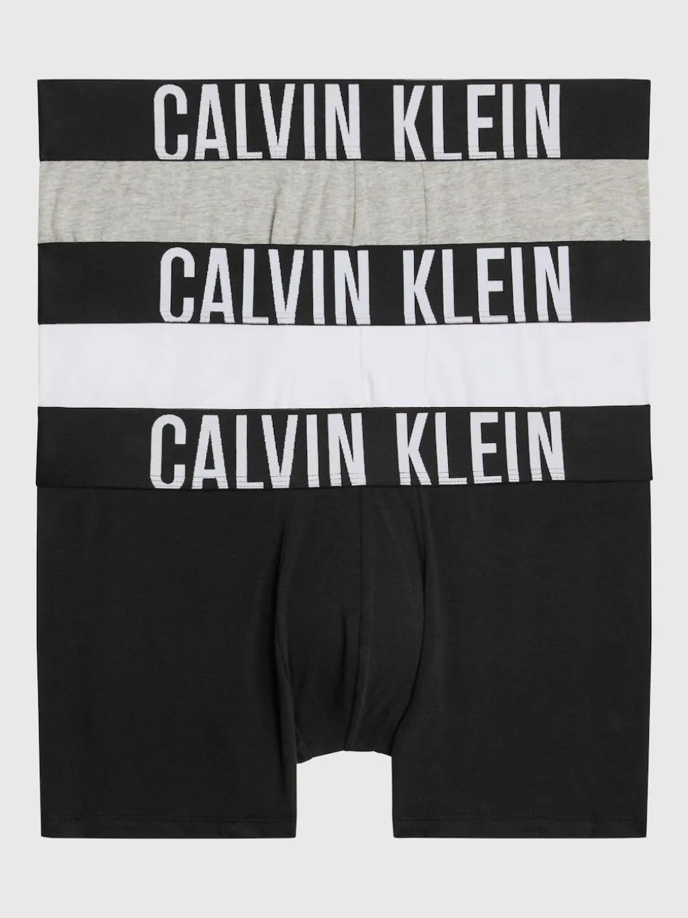 Calvin Klein Black/White/Grey Intense Power Stretch 3 Pack Boxer Trunks