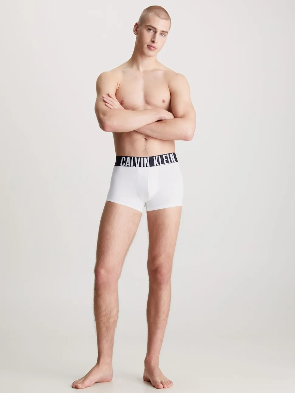 Calvin Klein Black/White/Grey Intense Power Stretch 3 Pack Boxer Trunks