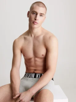 Calvin Klein Black/White/Grey Intense Power Stretch 3 Pack Boxer Trunks