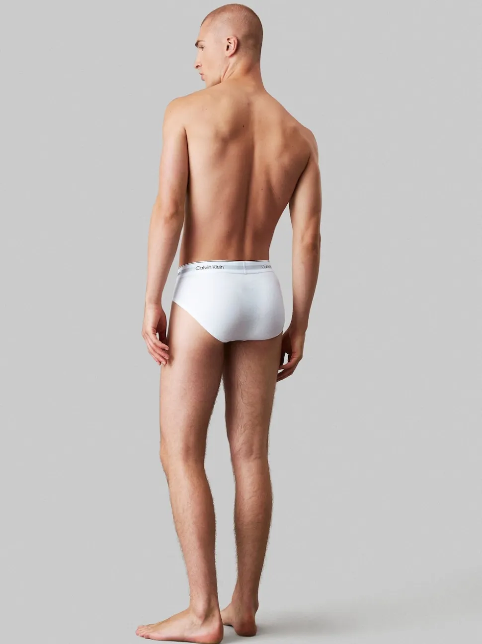 Calvin Klein Black/White/Grey 3 Pack Briefs - Icon Cotton Stretch