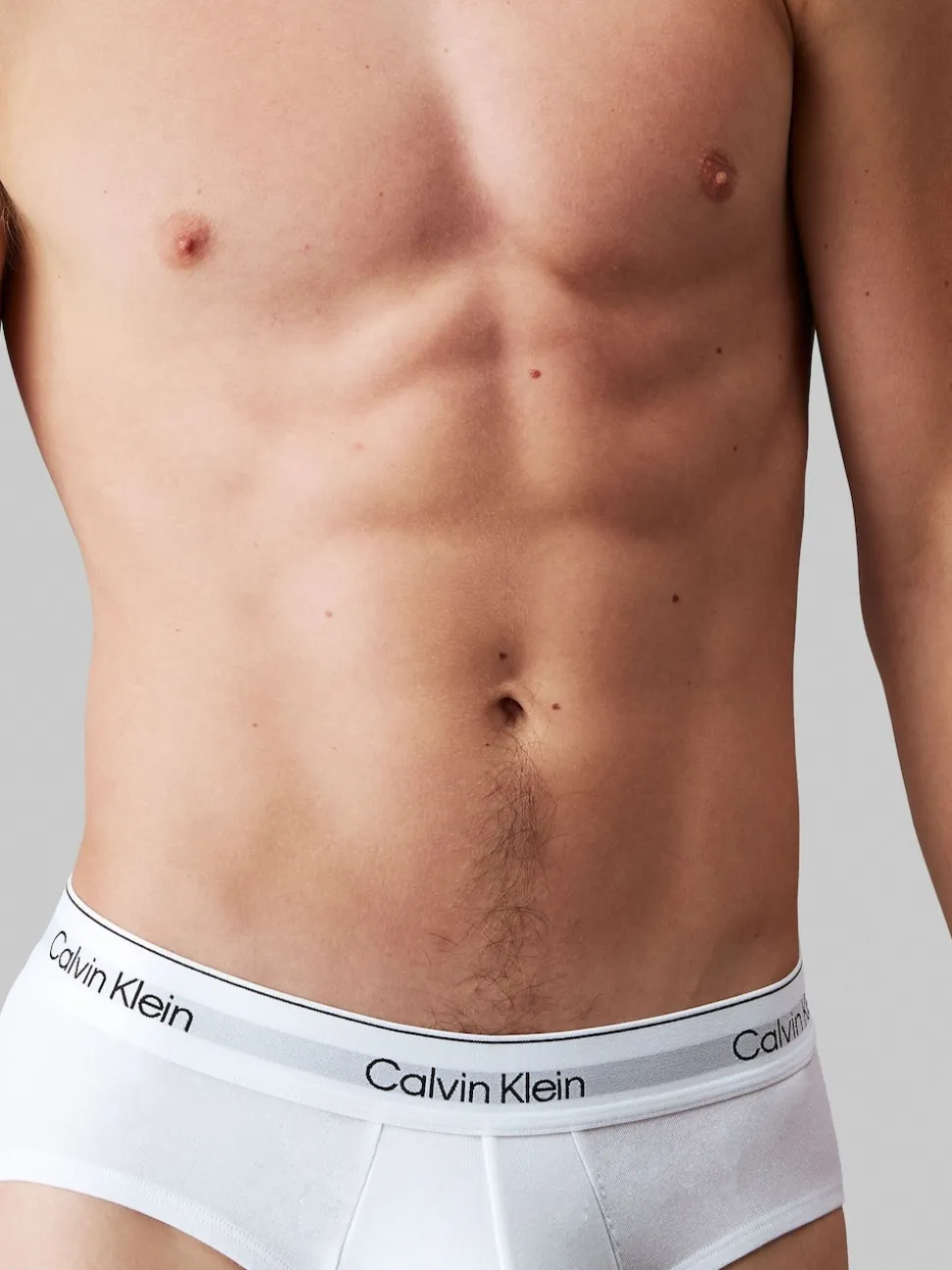Calvin Klein Black/White/Grey 3 Pack Briefs - Icon Cotton Stretch
