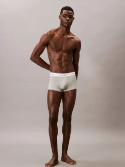 Calvin Klein Black/White/Grey Icon Cotton Stretch Low Rise Boxer Trunks 3 Pack