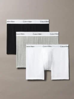 Calvin Klein Black/White/Grey Icon Cotton Stretch Boxer Briefs 3 Pack