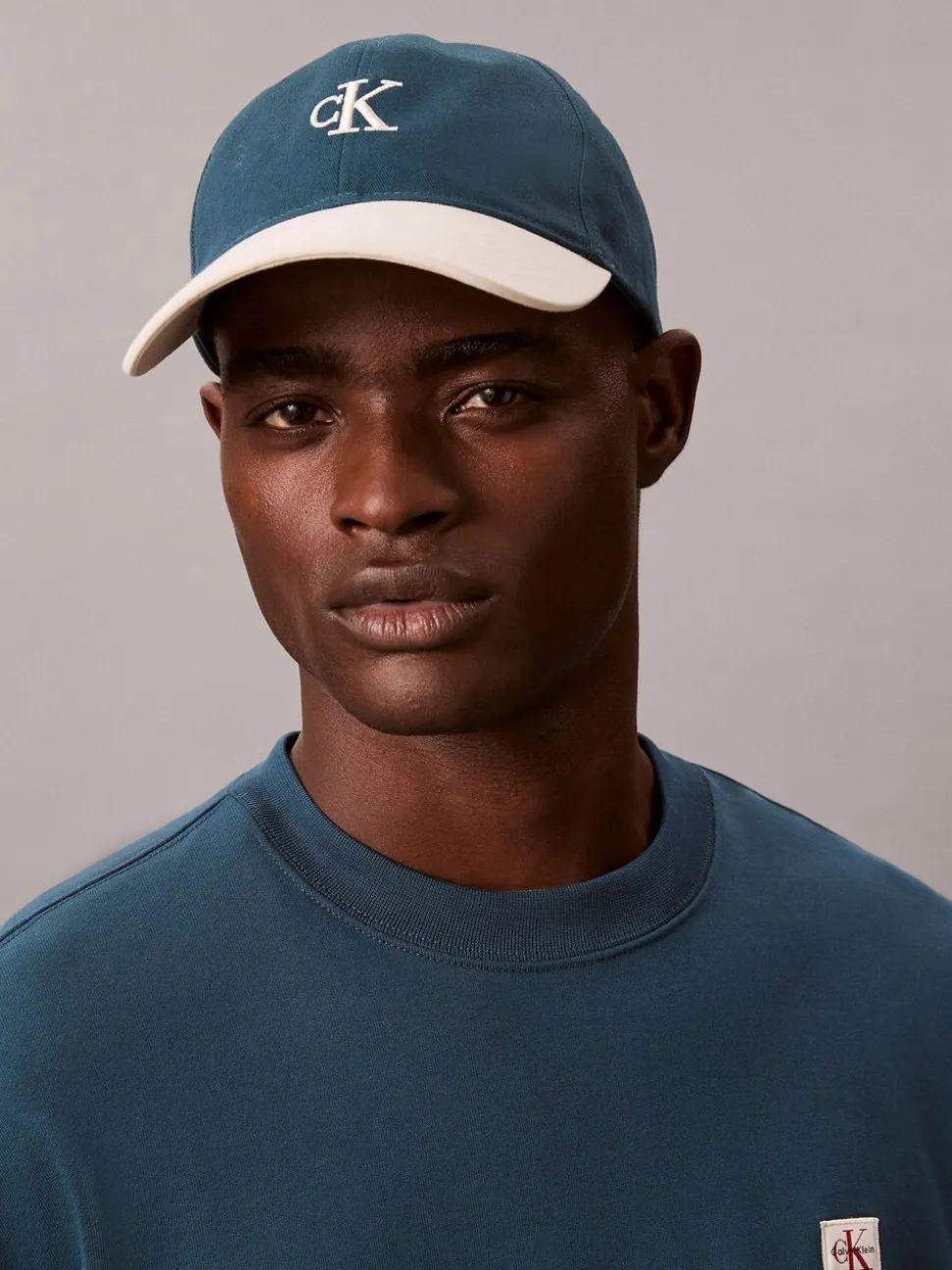 Calvin Klein Blue Colorblock Embroidered Logo Cap