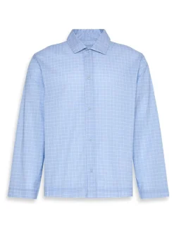 Calvin Klein Blue Cotton Poplin Pyjama Top