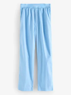 Calvin Klein Blue Cotton Poplin Sleep Joggers