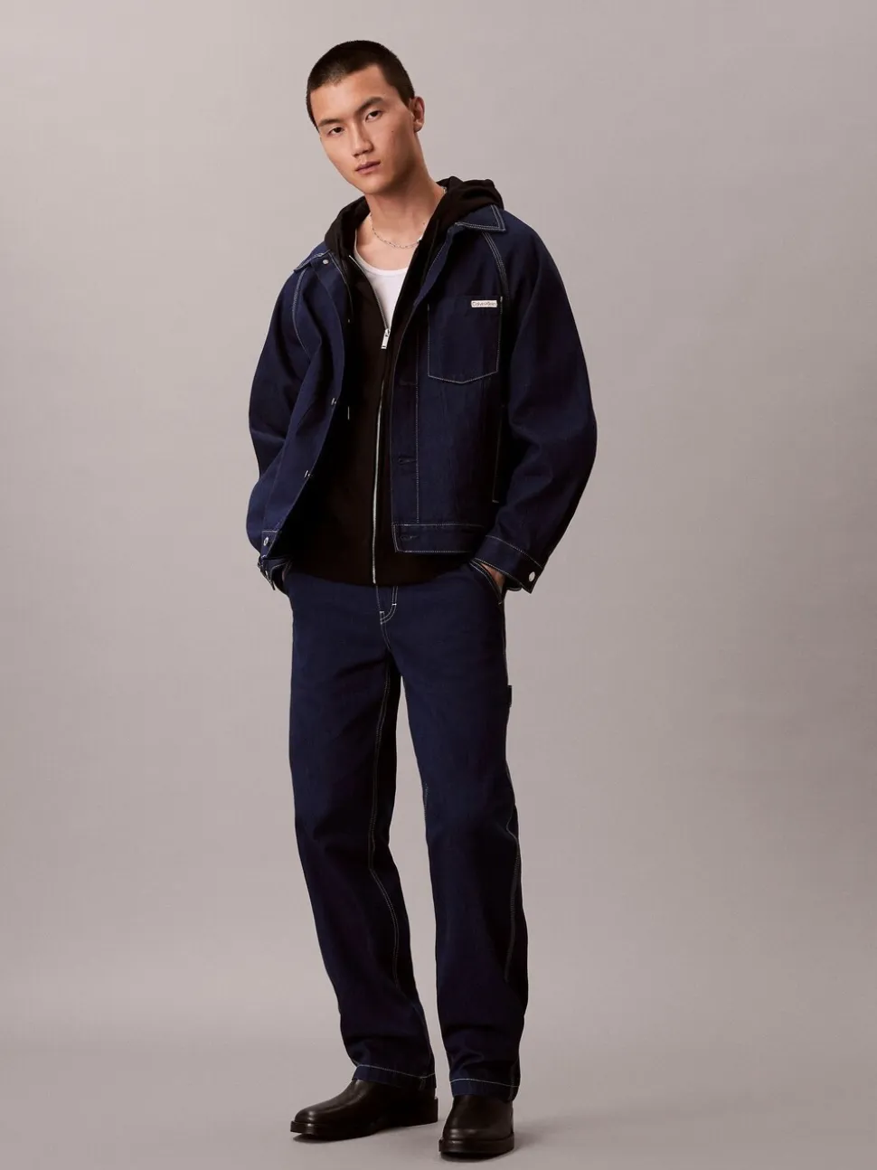 Calvin Klein Blue Denim Darted Carpenter Jeans