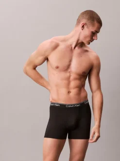 Calvin Klein Blue Tonal Microfibre Stretch Boxer Briefs 3 Pack