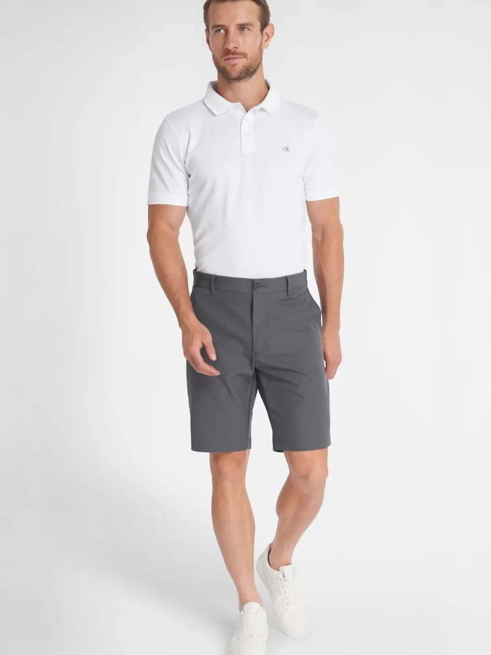 Calvin Klein Golf Regular Fit Grey Bullet Stretch Shorts