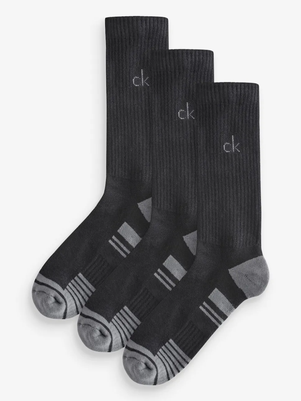 Calvin Klein Golf Tech Crew Black Socks 3 Pack