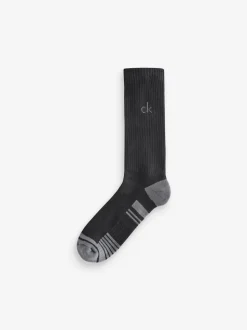 Calvin Klein Golf Tech Crew Black Socks 3 Pack