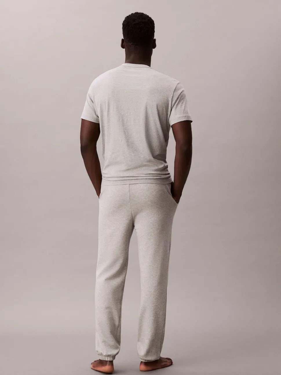 Calvin Klein Grey Cotton Terry Blend Lounge Joggers
