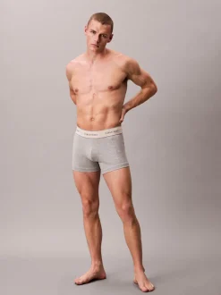 Calvin Klein Grey/White/Cream Heritage Cotton Stretch Boxer Briefs 3 Pack