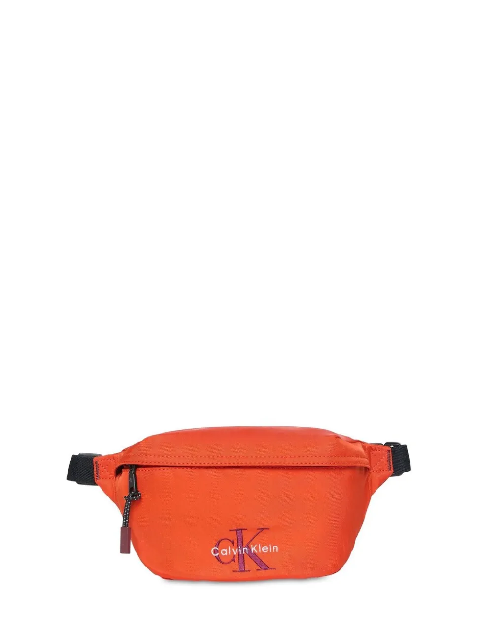Calvin Klein Orange Nylon Monogram Logo Waistpack