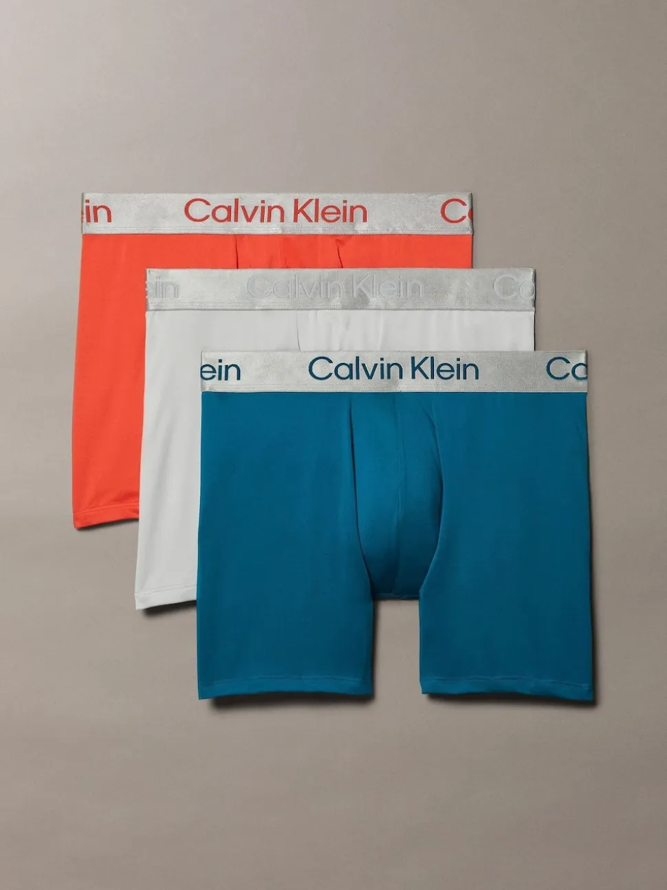Calvin Klein Orange/Grey/Blue Micro Stretch Boxer Briefs 3 Pack