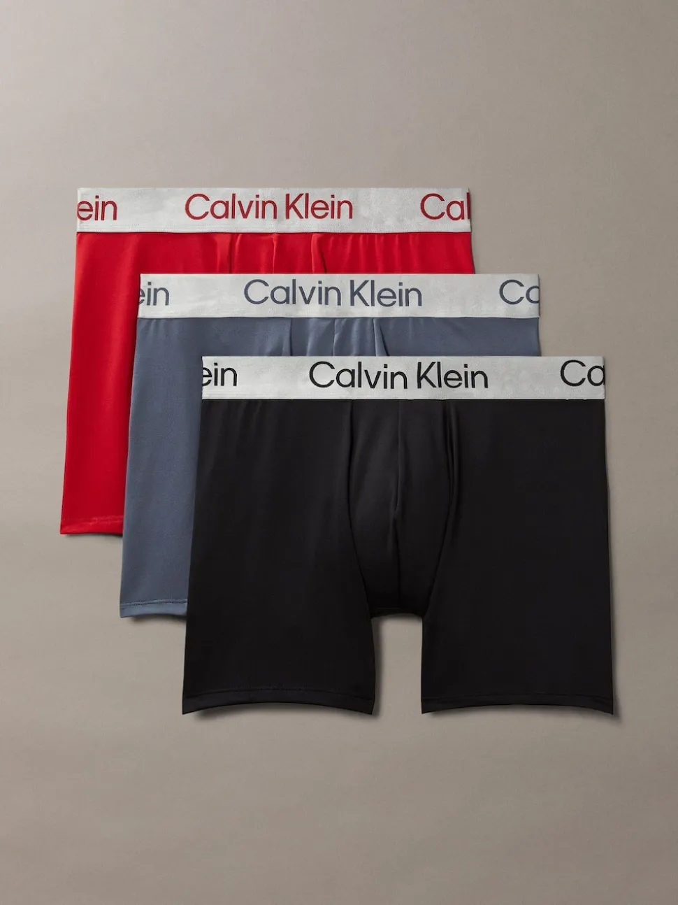 Calvin Klein Red/Blue/Black Micro Stretch Boxer Briefs 3 Pack