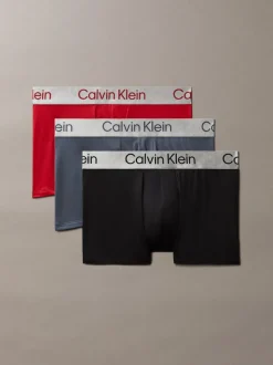 Calvin Klein Red/Blue/Black Micro Stretch Boxer Trunks 3 Pack