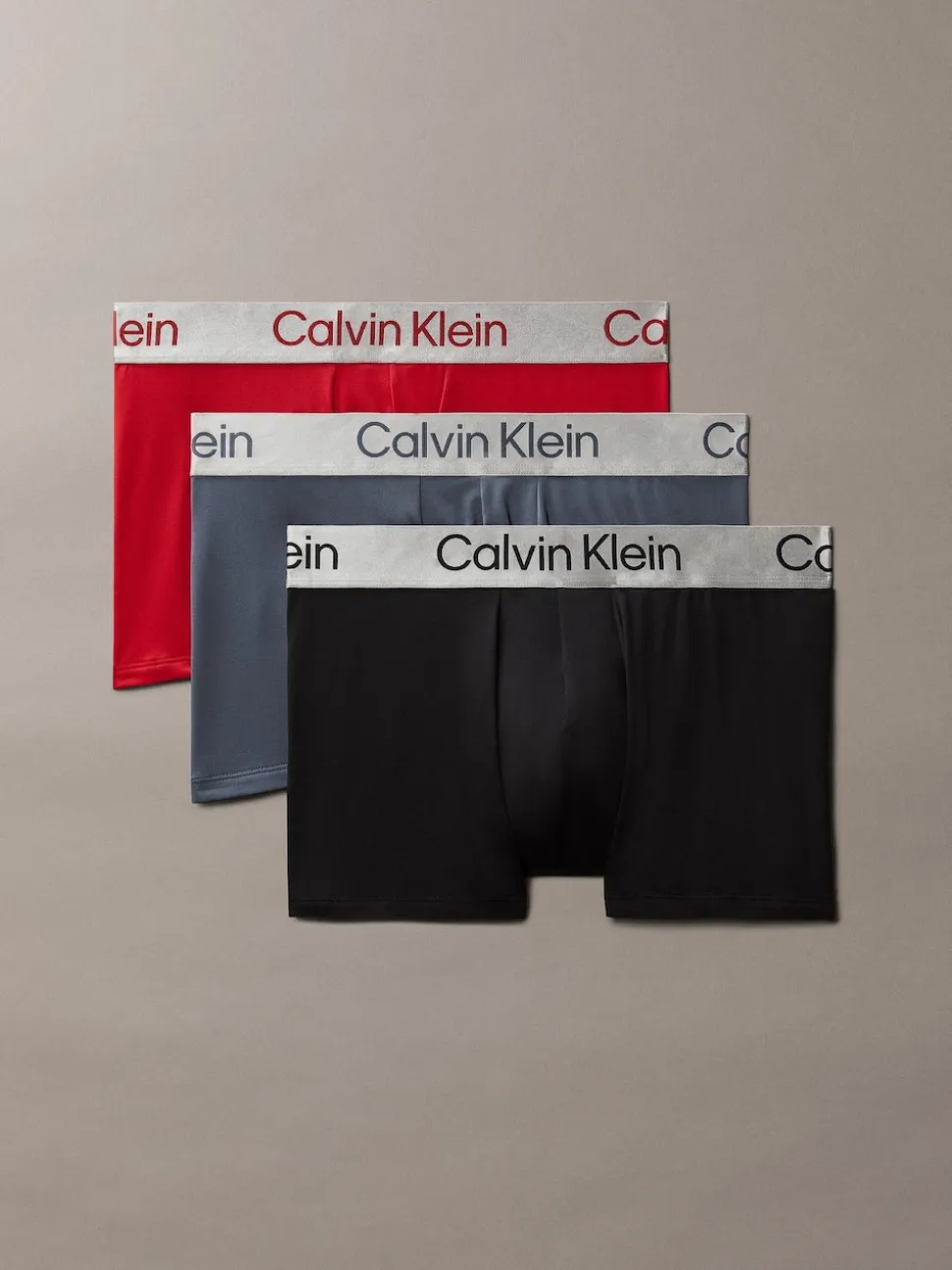 Calvin Klein Red/Blue/Black Micro Stretch Boxer Trunks 3 Pack