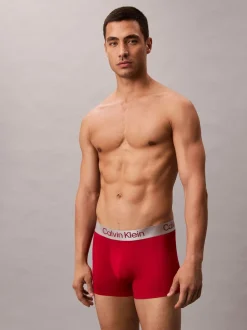 Calvin Klein Red/Blue/Black Micro Stretch Boxer Trunks 3 Pack