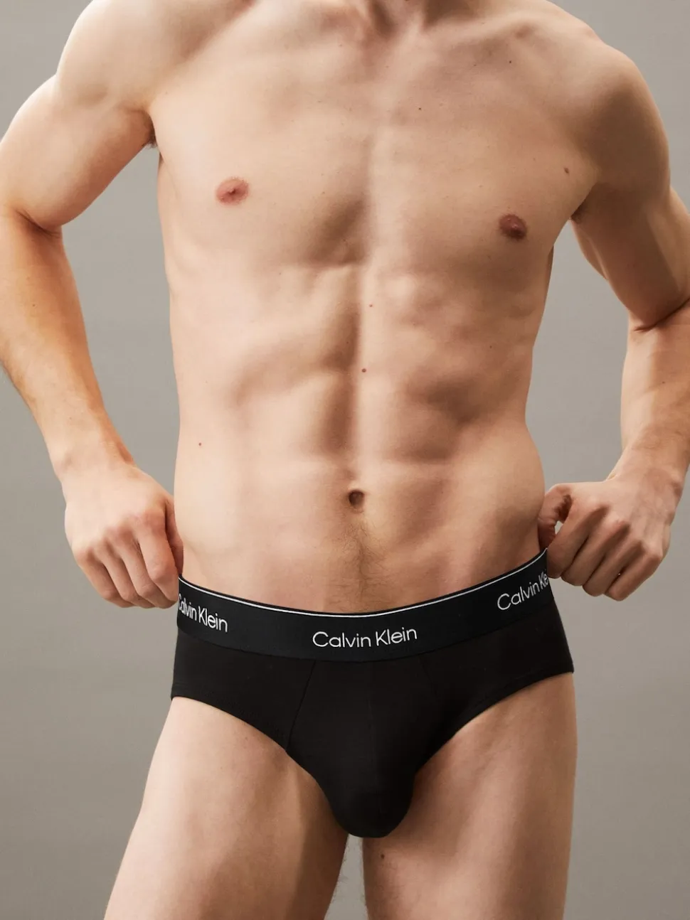 Calvin Klein Tonal Black/Tonal Black/Tonal Black 3 Pack Briefs - Icon Cotton Stretch