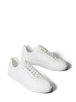 Calvin Klein White Brooke - Leather Tonal Logo Trainers