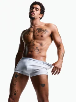 Calvin Klein White Icon Cotton Stretch Boxer Trunks 3 Pack