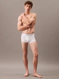 Calvin Klein White Icon Cotton Stretch Low Rise Boxer Trunks 3 Pack