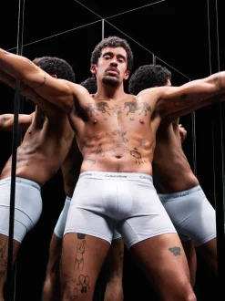 Calvin Klein White Icon Cotton Stretch Boxer Briefs 3 Pack