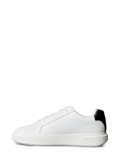 Calvin Klein White Leather Durable Traction NYC Trainers