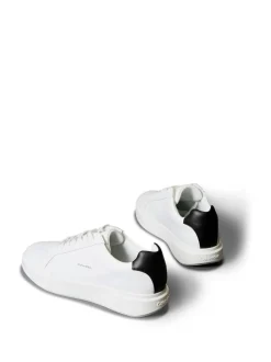 Calvin Klein White Leather Durable Traction NYC Trainers