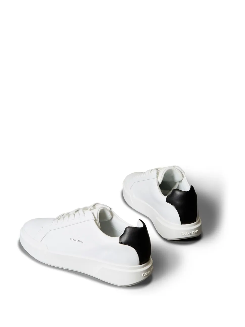 Calvin Klein White Leather Durable Traction NYC Trainers